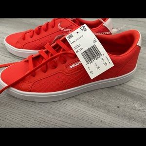 Red Adidas Sleek Sneakers